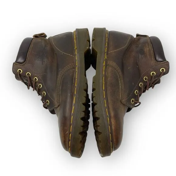 Vintage Dr. Doc Martens England 939 Brown Leather Ben Crazy Horse Men Boots US 8