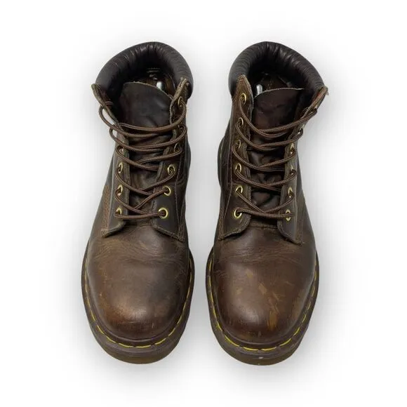 Vintage Dr. Doc Martens England 939 Brown Leather Ben Crazy Horse Men Boots US 8