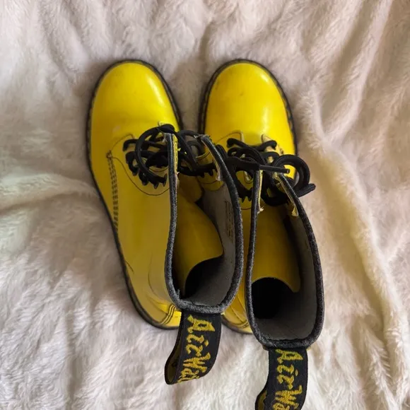 Vintage Dr. Martens 1460 boots yellow