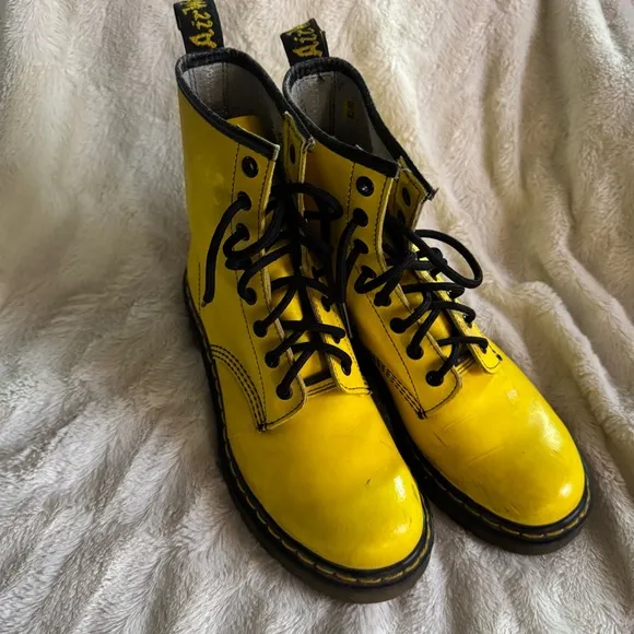 Vintage Dr. Martens 1460 boots yellow
