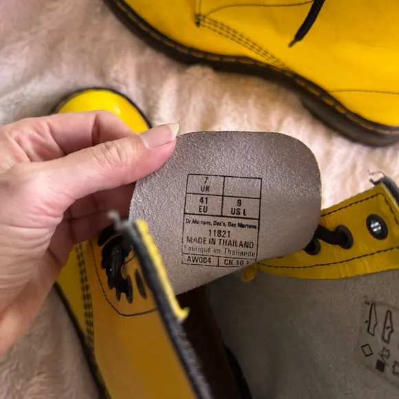 Vintage Dr. Martens 1460 boots yellow