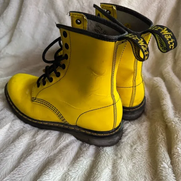 Vintage Dr. Martens 1460 boots yellow