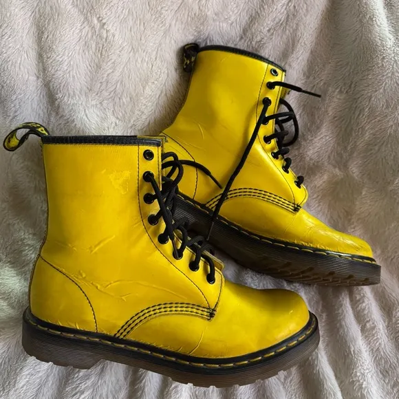 Vintage Dr. Martens 1460 boots yellow