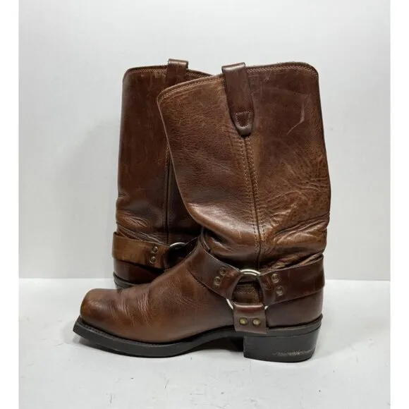 Vintage Durango Biker Harness Boots Brown Leather Men’s Size 8.5 D Made In USA