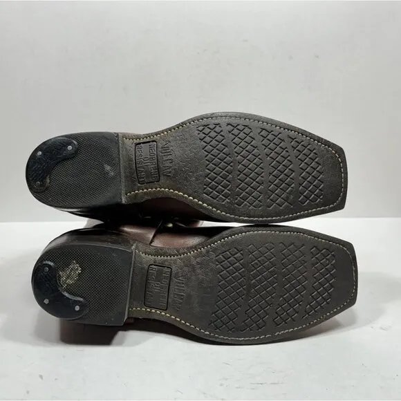 Vintage Durango Biker Harness Boots Brown Leather Men’s Size 8.5 D Made In USA