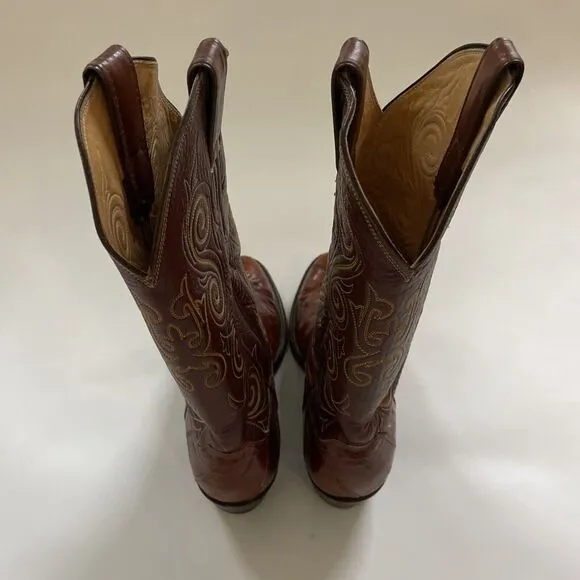 Vintage‎ Exotic Justin Cowboy Boots Men’s 8.5D Western Style 8207 Country Rodeo