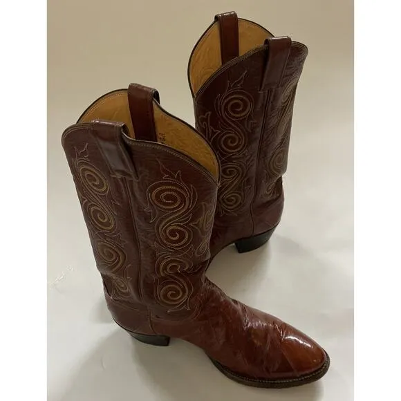 Vintage‎ Exotic Justin Cowboy Boots Men’s 8.5D Western Style 8207 Country Rodeo