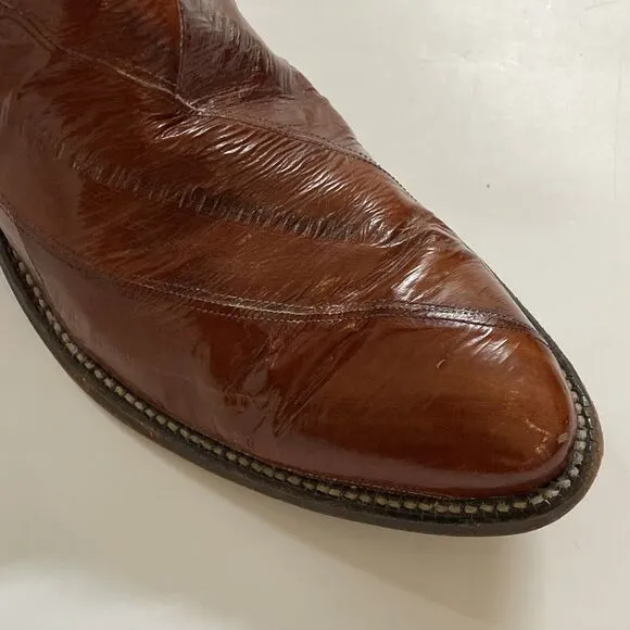 Vintage‎ Exotic Justin Cowboy Boots Men’s 8.5D Western Style 8207 Country Rodeo