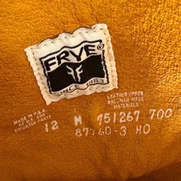 Vintage Frye Campus Banana Yellow Boots Women’s 12 Western Boho Neutral Viral