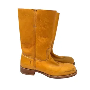 Vintage Frye Campus Banana Yellow Boots Women’s 12 Western Boho Neutral Viral