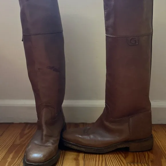 Vintage Gucci Men’s Brown Leather Crepe Sole Boots