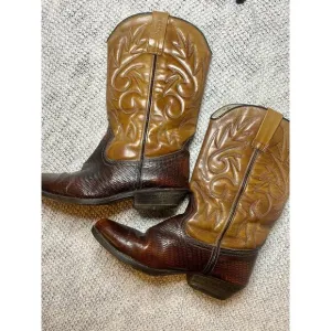 Vintage Handmade In USA Cowboy Western Collector’s Boots Leather US Sz Men’s 8