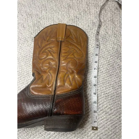 Vintage Handmade In USA Cowboy Western Collector’s Boots Leather US Sz Men’s 8