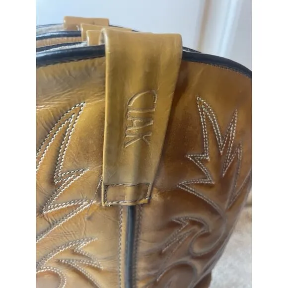 Vintage Handmade In USA Cowboy Western Collector’s Boots Leather US Sz Men’s 8