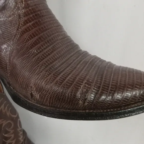 Vintage Iguana Boots Nocona Men's Lizard Exotic Leather Sz 8D Style 28170