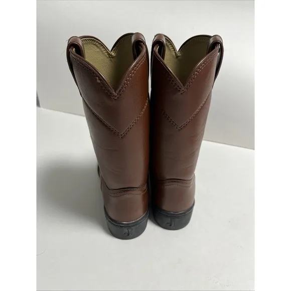 Vintage Justin western cowboy boots Women size 6EE Brown new No Box