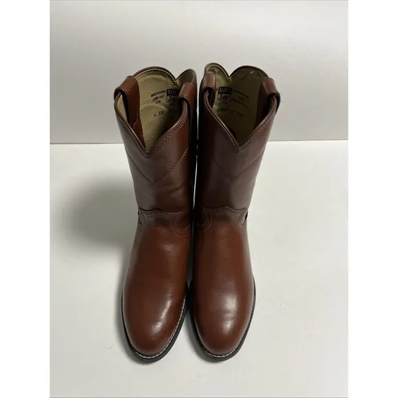 Vintage Justin western cowboy boots Women size 6EE Brown new No Box