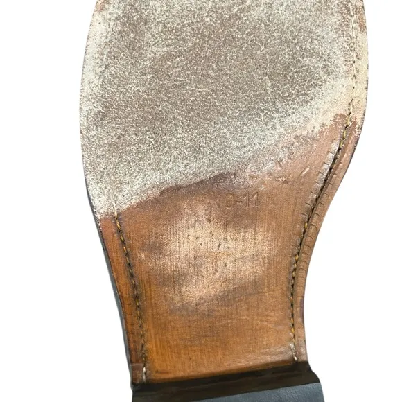 Vintage Men’s  Lucchese 2000 Black Cherry Ostrich Cowboy Boots Size 10.5 E
