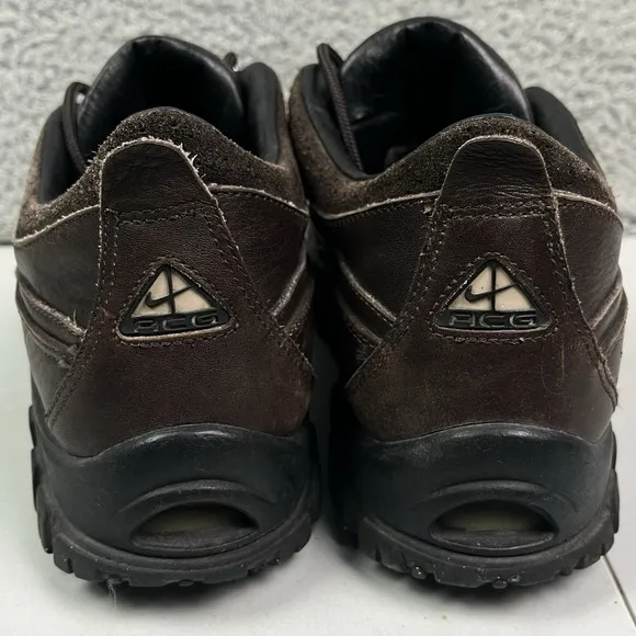 Vintage Nike Air ACG Leather Low Top Brown Leather Hiking Shoes Men's 9