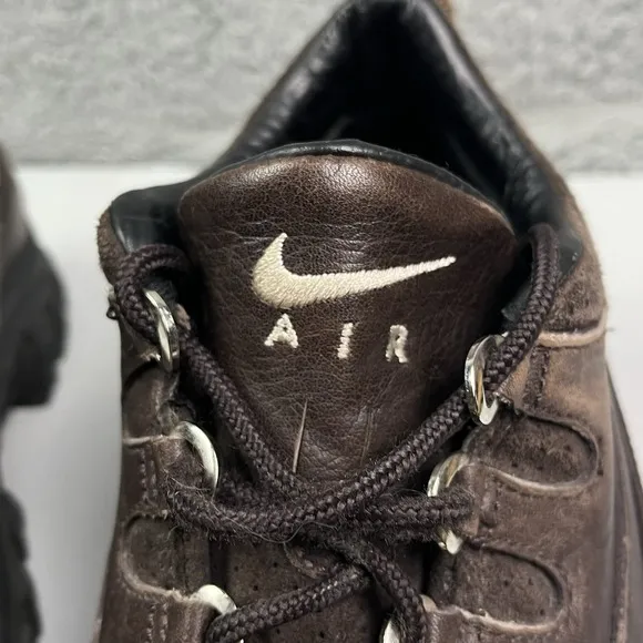 Vintage Nike Air ACG Leather Low Top Brown Leather Hiking Shoes Men's 9