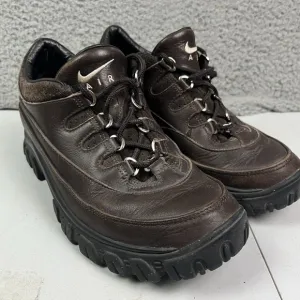 Vintage Nike Air ACG Leather Low Top Brown Leather Hiking Shoes Men's 9