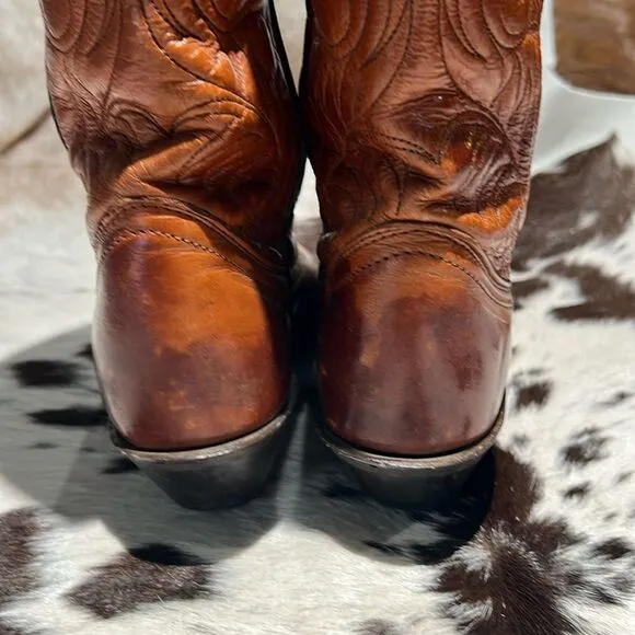 Vintage Real Leather Cowboy Boots Festival Rave Burning Man  B22