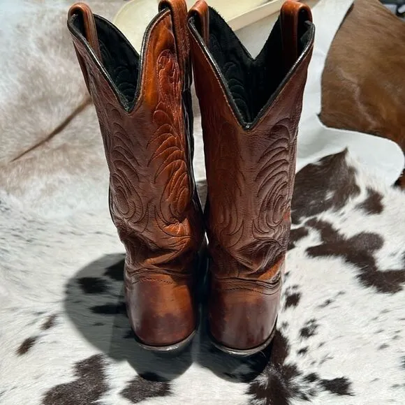 Vintage Real Leather Cowboy Boots Festival Rave Burning Man  B22