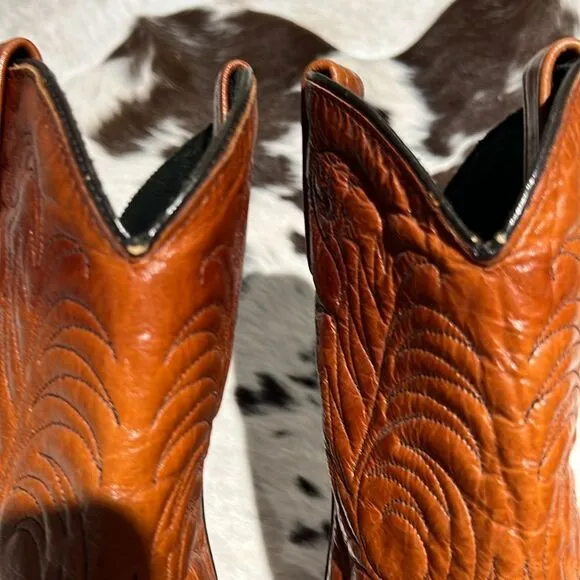 Vintage Real Leather Cowboy Boots Festival Rave Burning Man  B22