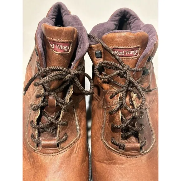 Vintage Steel toe Red Wing Brown Leather Boots Size 13D 6676