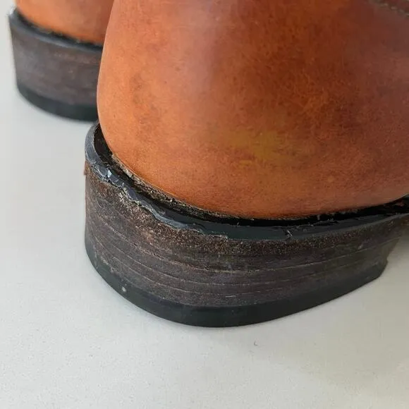 Vintage Tony Lama Green Brown Leather Cowboy Boots Western Men’s Size 8.5 D