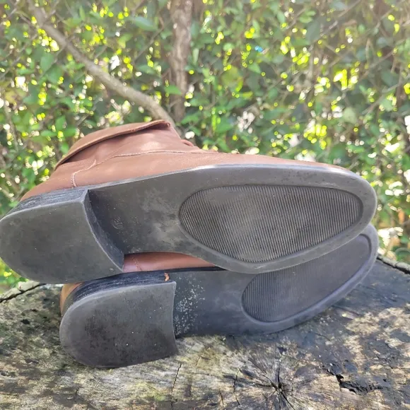 Vintage Women Brown Ankle Boots By St. John's Bay Size 8 1/2 M/Brown Leather Ank