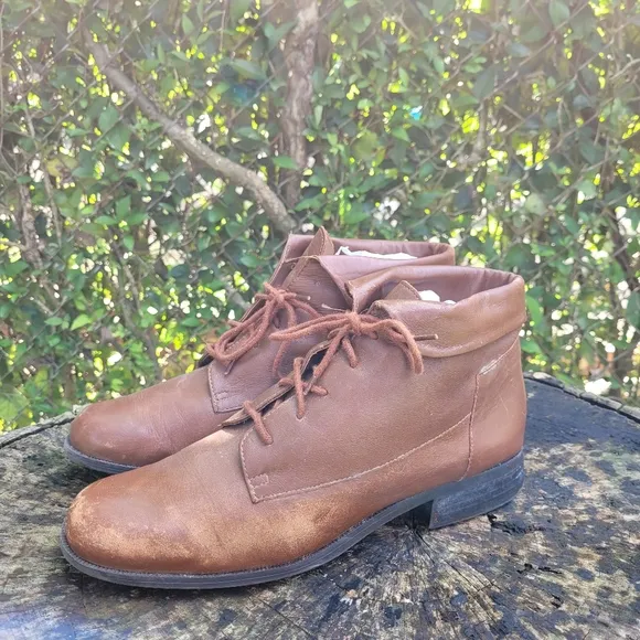 Vintage Women Brown Ankle Boots By St. John's Bay Size 8 1/2 M/Brown Leather Ank