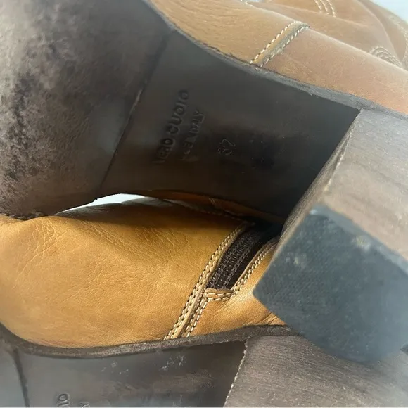 Vintage Women’s Western Cowgirl Leather Boots Made in Italy 37 EU 6.5 US Pointed