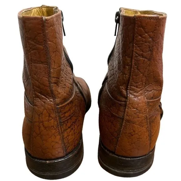 Vintage Stuart McGuire Brown Leather Boots Men size 10 Indiana Elite