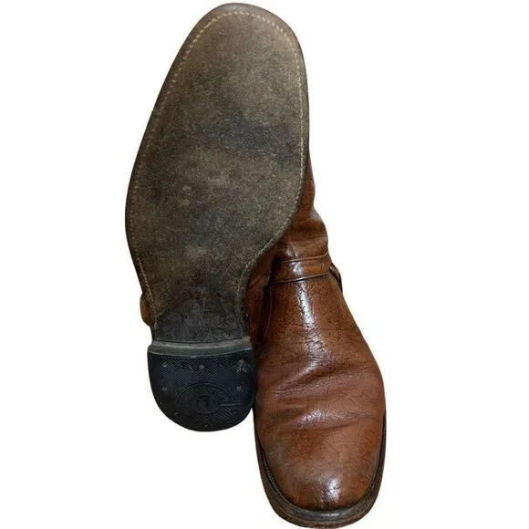 Vintage Stuart McGuire Brown Leather Boots Men size 10 Indiana Elite