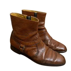 Vintage Stuart McGuire Brown Leather Boots Men size 10 Indiana Elite