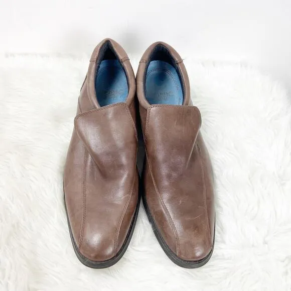 Vionic 11.5 Mens Brown Leather Slip-on Loafter Dress Shoes