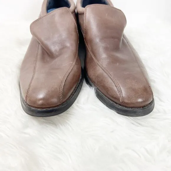 Vionic 11.5 Mens Brown Leather Slip-on Loafter Dress Shoes