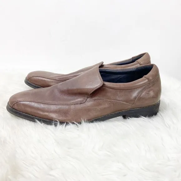 Vionic 11.5 Mens Brown Leather Slip-on Loafter Dress Shoes