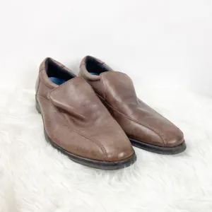 Vionic 11.5 Mens Brown Leather Slip-on Loafter Dress Shoes