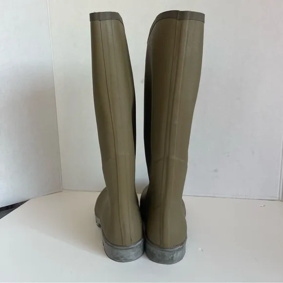 VTG Banana Republic Travel And Safari Co.Brown Rubber Rain Boots Men Size 10 New