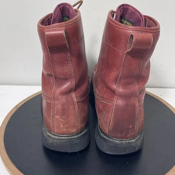 VTG Cabela's Upland Hunting Leather Boots Men 10D Red Waterproof Hiking Y2K