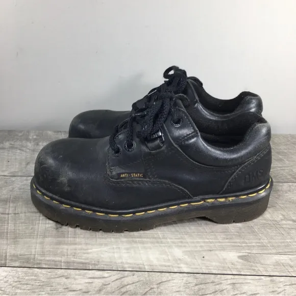 Vtg Dr. Doc Martens 0071 Gaucho England Leather Womens Steel Toe Shoes UK 5 US 7