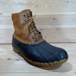 VTG LL Bean 8” Unlined Maine Hunting Shoe Duck Boots Men’s 10 Tan Brown