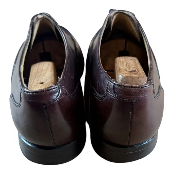 Vtg Stetson Cognac Leather‎ Oxford Cap Toe Dress Shoes 9.5