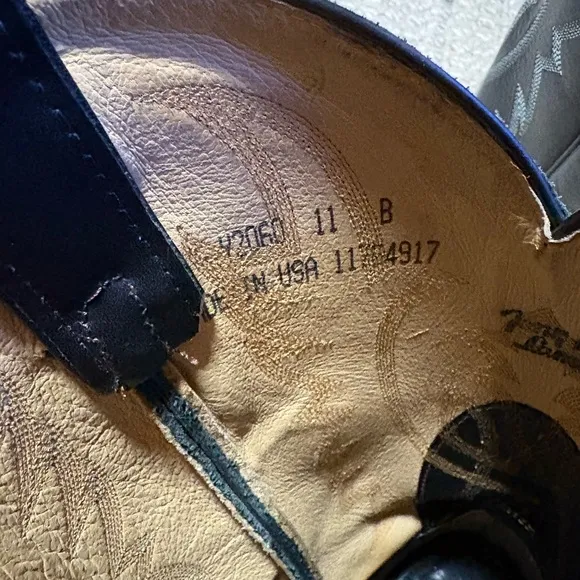 Vtg Tony Lama Ostrich Boots