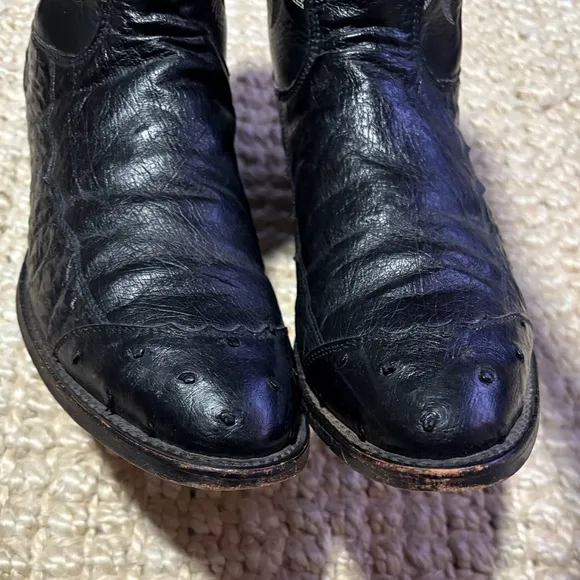 Vtg Tony Lama Ostrich Boots