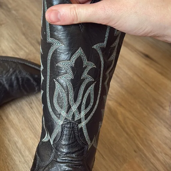 Vtg Tony Lama Ostrich Boots