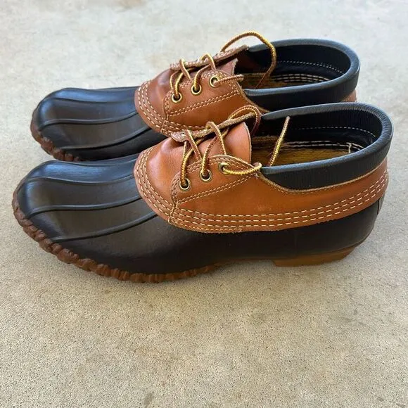 Vtg L.L. Bean Leather Work Duck Hunting Soft Toe Shoes Boots Men’s Sz 9