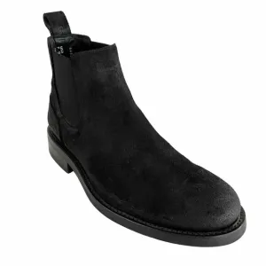 Wolverine BLVD Bootie Men 7D Black Nubuck Distressed Chelsea Boots